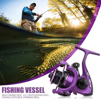 

Durable Fishing Reels Delicate Texture MK1000 All Metal Spinning Fishing Reel Left/Right Hand 5kg Max Drag Spool Reel