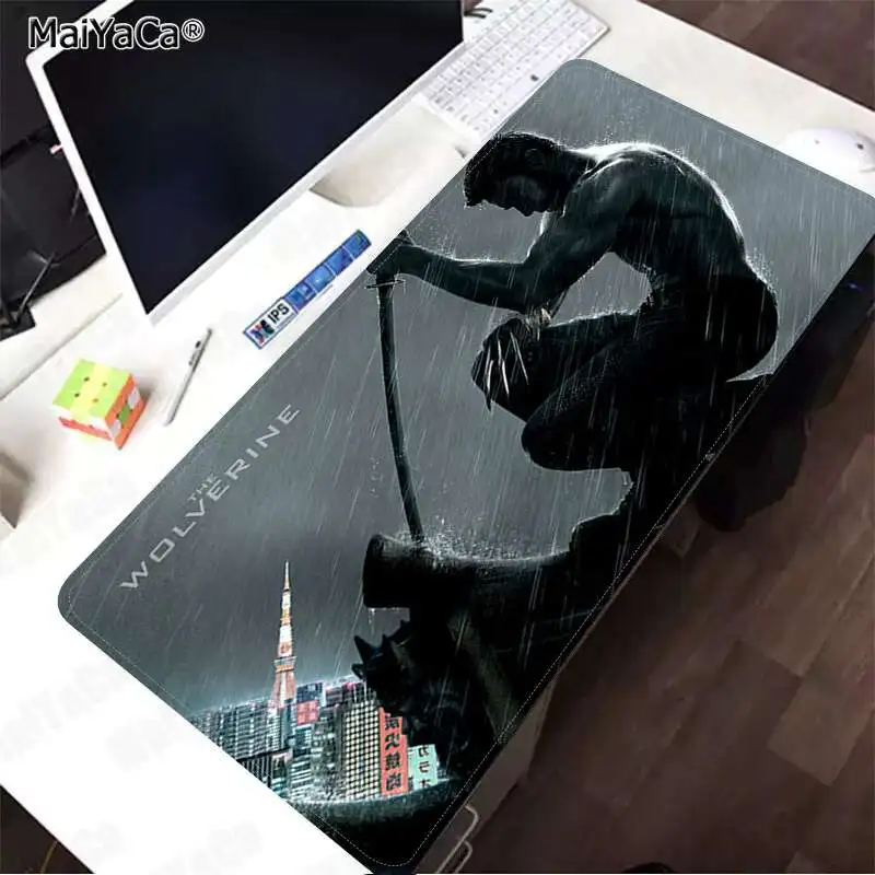 MaiYaCa высокое качество Марвел Росомаха DIY дизайн игровой с узором коврик для мыши резиновый ПК компьютерный игровой коврик - Цвет: Lock Edge 30x80cm