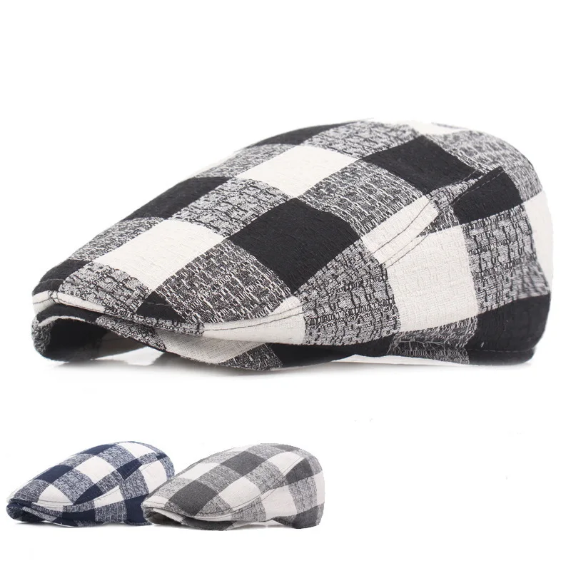 Женская Повседневная дикая клетчатая кепка, Мужская Уличная шляпа от солнца для путешествий