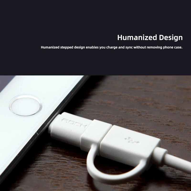ROCK 2 в 1 USB кабель для iPhone 8 7 6 6S Plus X Xs Max Быстрая зарядка Micro USB кабель для samsung Xiaomi кабель для мобильного телефона