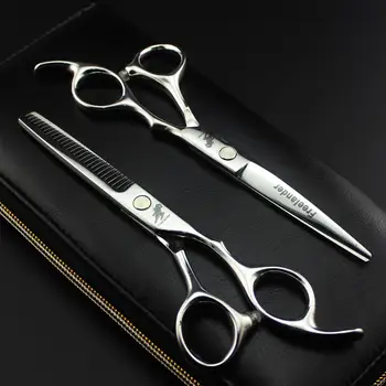 

Professional hairdressing Scissors 440c Steel Barbershop Shears Hair Scissors Set High Quality Salon 6 inch Makas