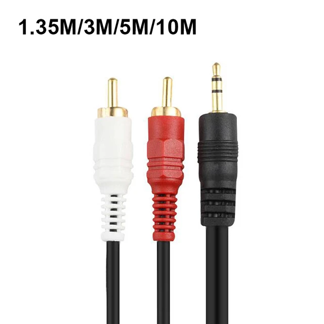 Câble Jack 3.5mm Mâle ST / 2-RCA Mâle 10M