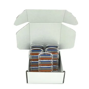 

20pcs/Box Custom Packaging Men 5 Layer Shaver Razor Blades Shaving Cassettes Men Shaving Blades Replaceable Gilletee Fusione