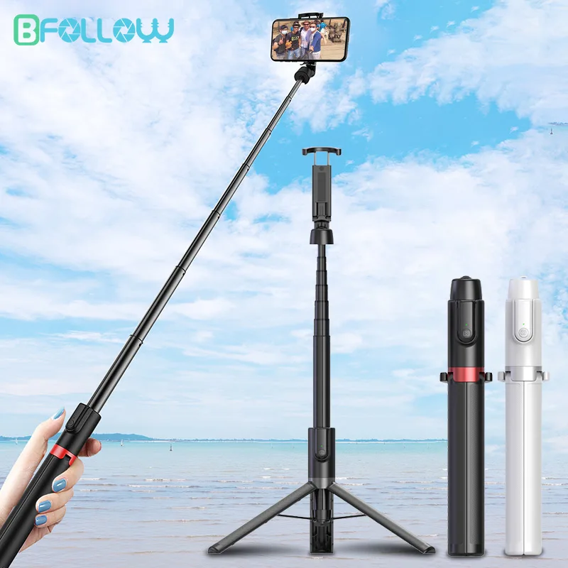 BFOLLOW Long Selfie Stick 130cm 51inch 3 in 1 Tripod Wireless Bluetooth for Mobile Phone iPhone Huawei Samsung Xiaomi - ANKUX Tech Co., Ltd