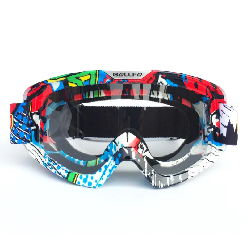 white red blue o Зимние лыжные очки, очки для снегохода, очки для мотокросса, лыжные очки, зимние ветрозащитные очки - Цвет: white red blue o