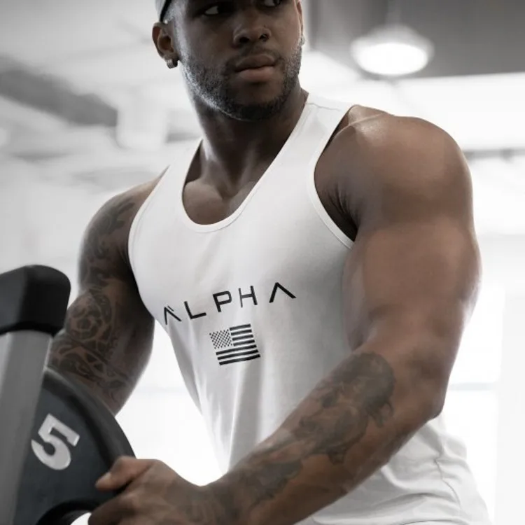 Мужские летние спортивные майки из чистого хлопка для занятий фитнесом, бега без рукавов, эластичные баскетбольные майки из чистого хлопка AliExpre