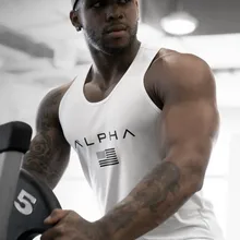 Мужские летние спортивные майки из чистого хлопка для занятий фитнесом, бега без рукавов, эластичные баскетбольные майки из чистого хлопка AliExpre