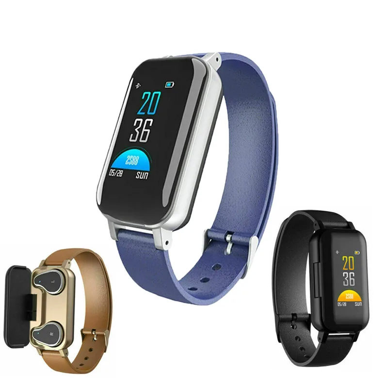 

T89 Smart Watch Men with Bluetooth Earphone Women Smart Watch IP67 Support Siri BT Call Fitness Bracelet Smart Band