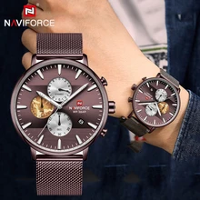 

NAVIFORCE Fashion Sport Military Army Business Stainless Steel Man Wristwatch Luxury Business Date Quartz Men Watch Male Clock