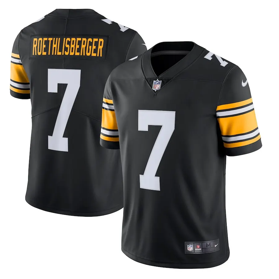 AS PICTURE Сшитые мужские Питтсбург Бен роэтлисбергер Antonio коричневый T.J. Watt JuJu Smith-Schuster черная Альтернативная Паровая бесконтактная футболка - Цвет: AS PICTURE
