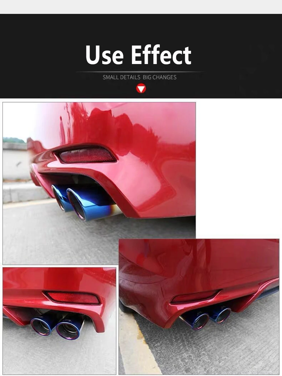 9 car exhaust car muffler tip car pipe styling chroming cut out cutout For toyota camry sport 2018 2019