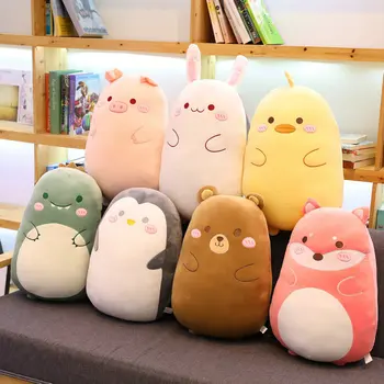 

Hot 60CM/80CM Cartoon Animal Dinosaur Rabbit Pig Bear Duck Plush Toys Stuffed Soft Sleeping Pillow Dolls Children Birthday Gifts