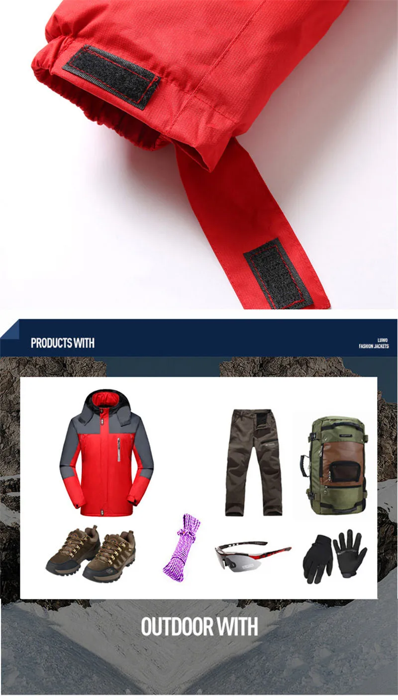 North Winter Jacket Men New Reflective Strips Windproof Face Comfortable Coats Outdoor Sports Plus Size Christmas Parka