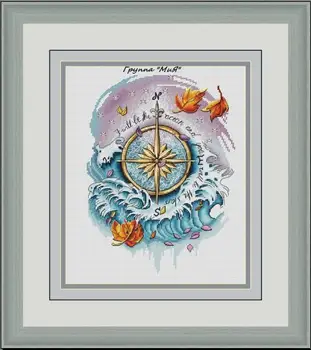 

GG Top Quality Lovely Counted Cross Stitch Kit counted embroidery cross stitch BT CX1 Navigation compass