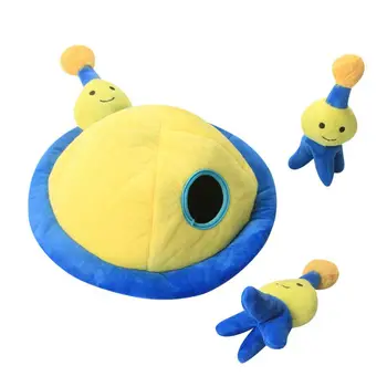 

Dog Squeaky Toy Hide Seek Plush ALien Flying Disc Interactive Pet Playing Toys