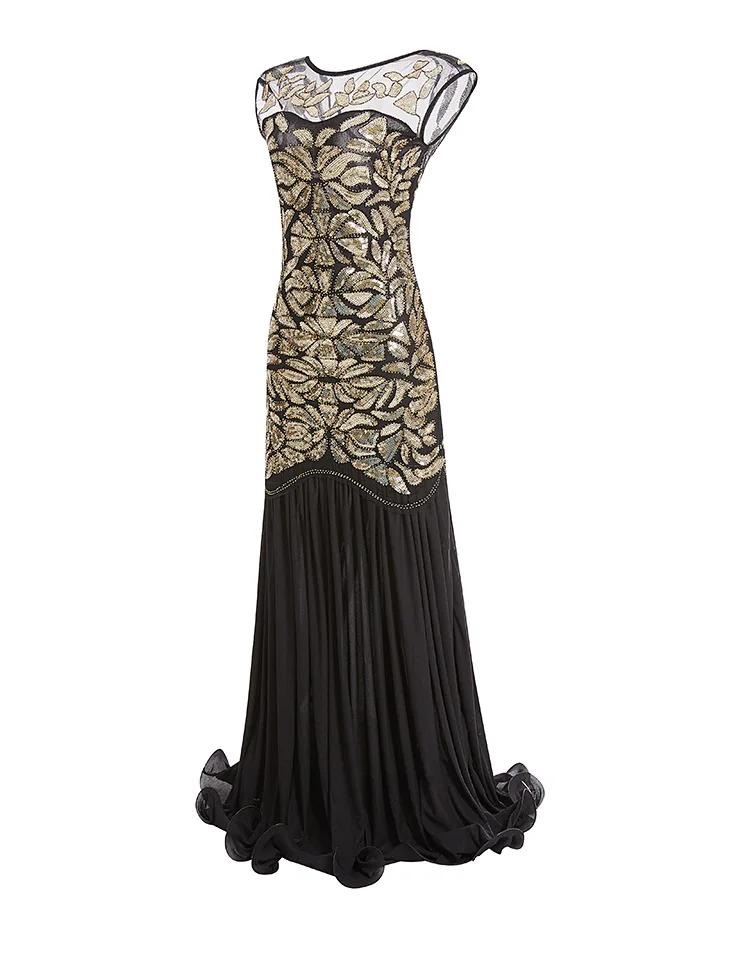 1920 винтажное платье Грейт Гэтсби Хлопушки платья с блестками и бисером вечерние платья Арт Деко двойные новые Клубные платья для женщин размера плюс