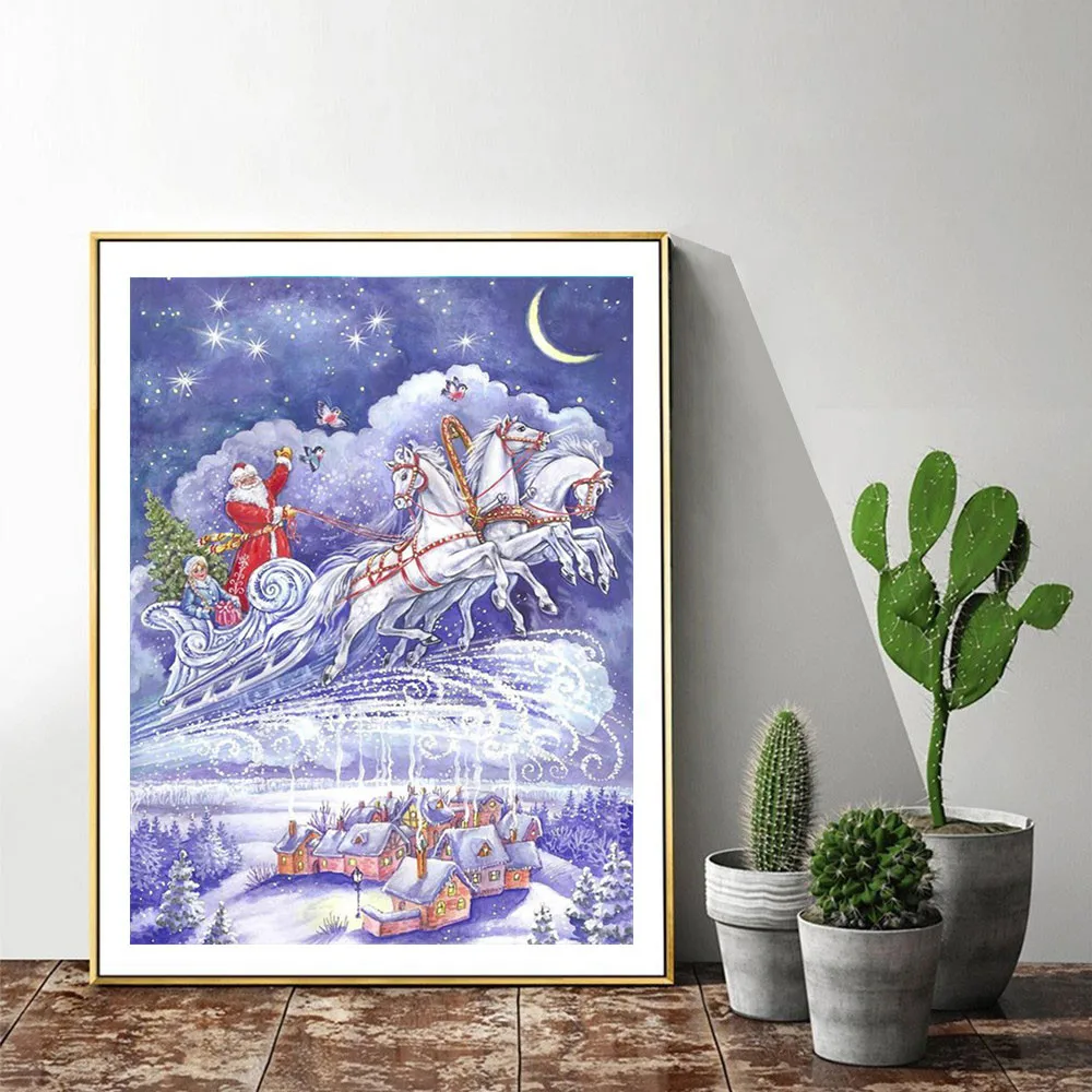 

Diy Christmas Santa Claus Craft Kit 5d Diamond Painting Full Square Diamond Embroidery Winter Handmade Gift Home Decoration