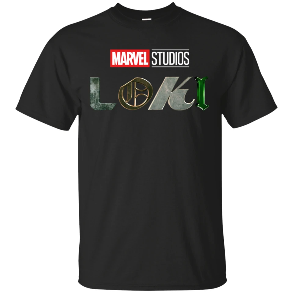 Marvel Studio Loki с Томом новый фильм Весна 2021 черный темно-синий футболка мужская-Wome...