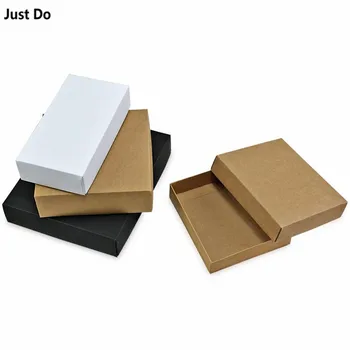 

20pcs 15*15*4.5 s black paper gift box kraft gift pacakging box white paper gift packing boxes for shoe clothes packaging