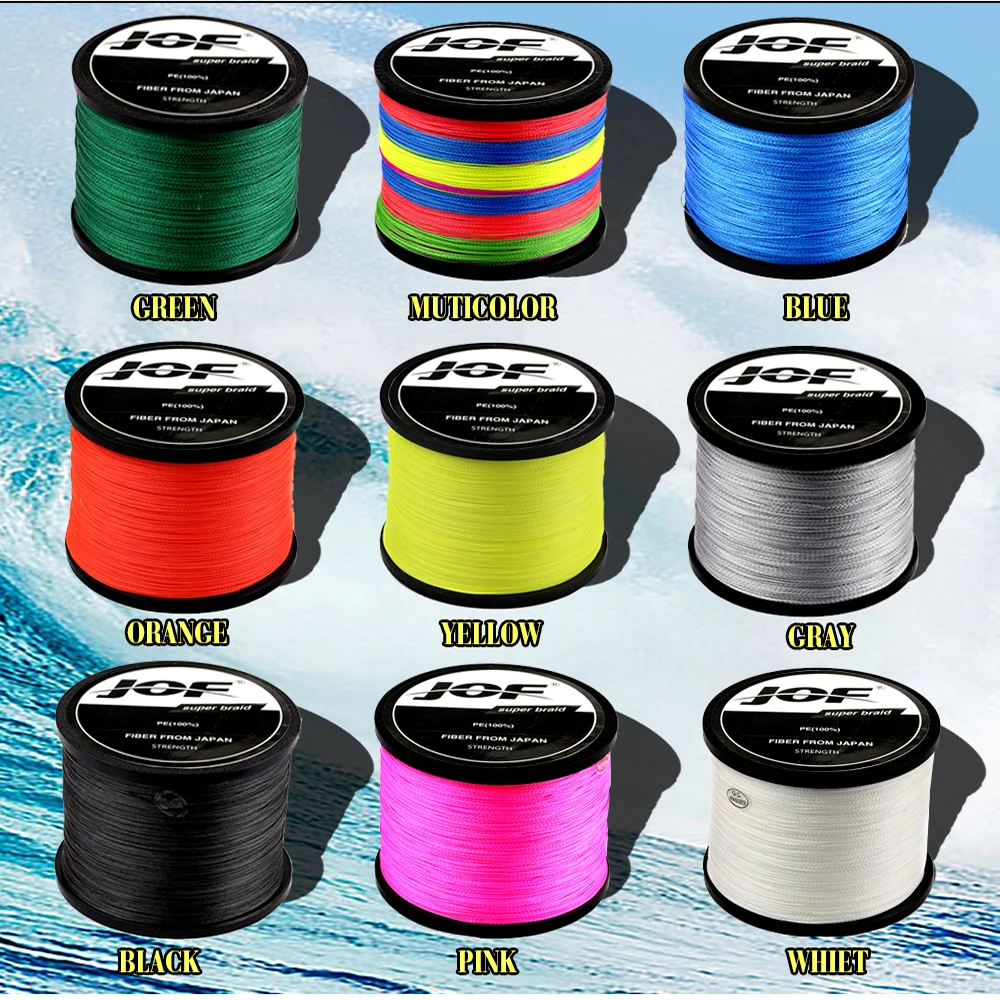 JOF PE Braided Fishing Line 500M 300M 100M 4 Strands Multifilament Fishing Line Carp Fishing Wire 10-120LB JOF PE Braided Fishing Line 500M 300M 100M 4 Strands Multifilament Fishing Line Carp Fishing Wire 10-120LB