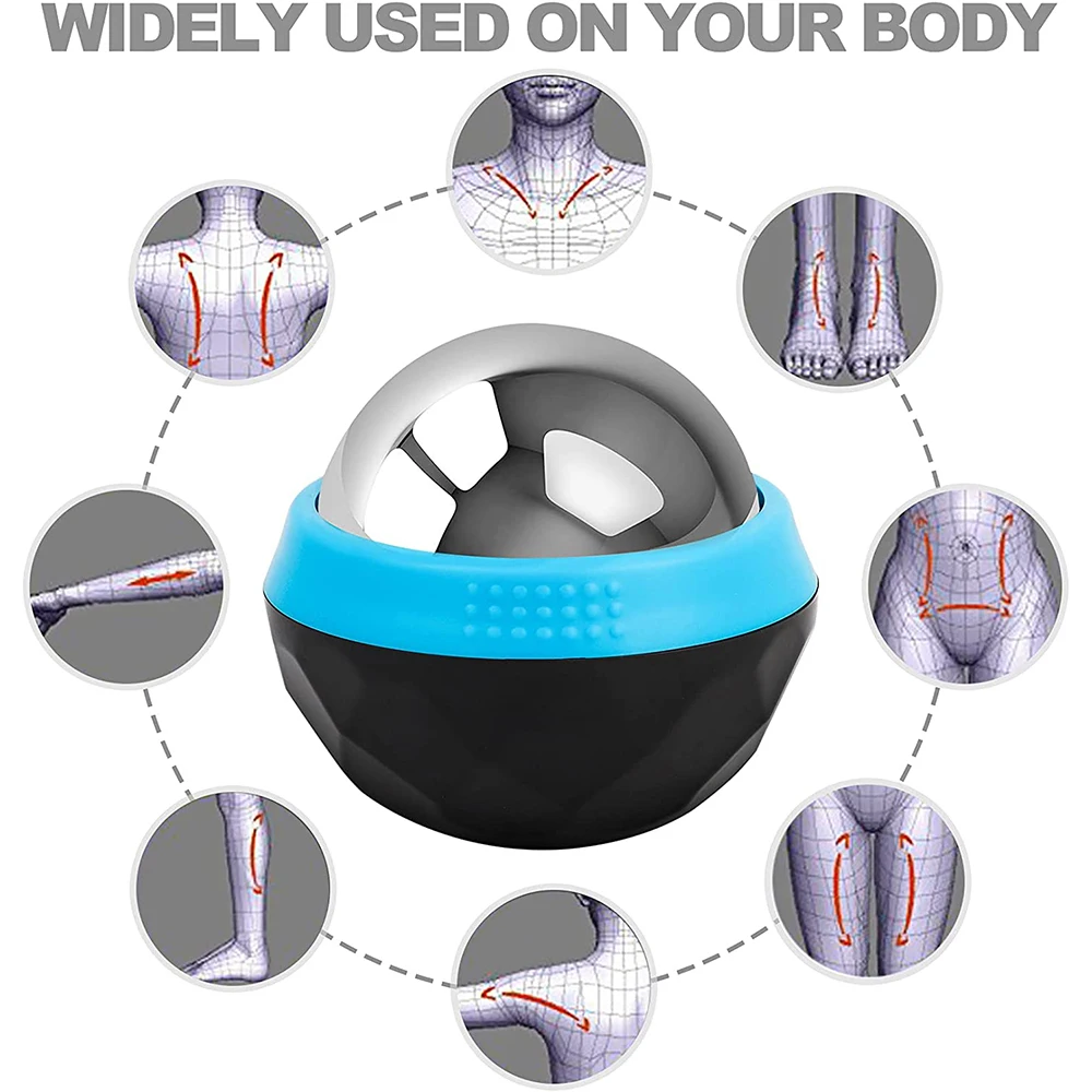 60MM Kryo-Kaltroller Heiß- und Kaltkompressen-Massagerollerball Körpertherapie Fuß Rücken Taille Hüfte Relaxer Eistherapie Massagegerät_voghion.com
