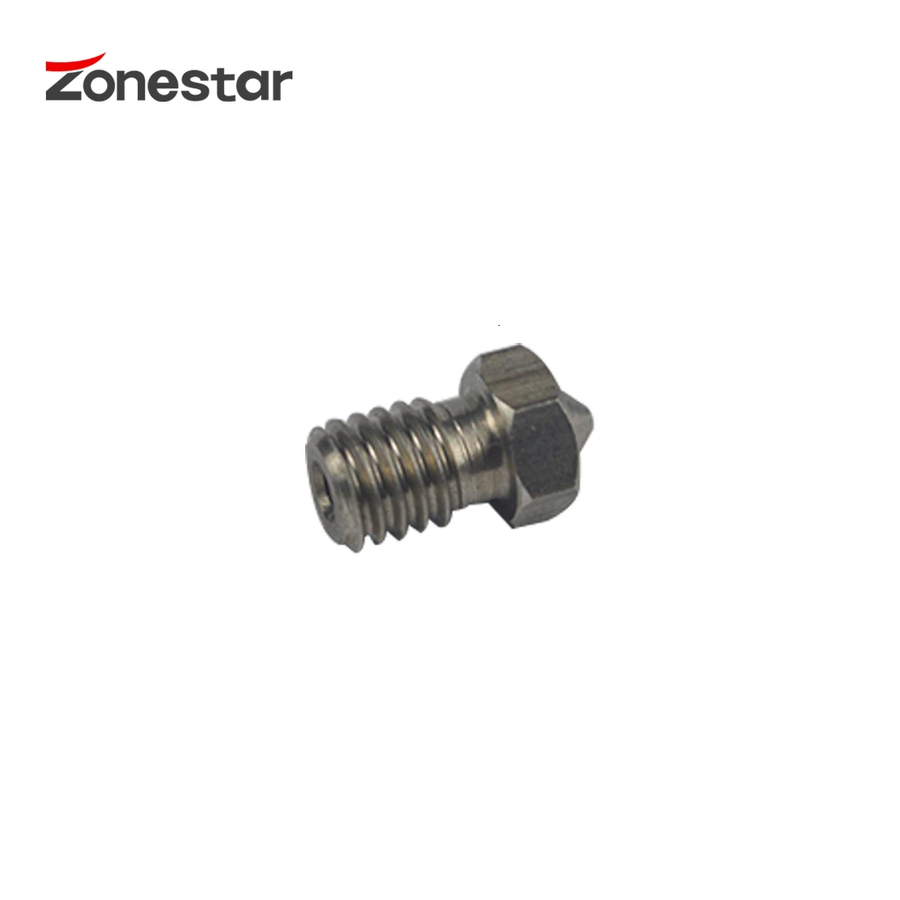 Насадка ZONESTAR E3D V6 V5 из нержавеющей стали 0 3 мм 4 резьбовые детали для 3D принтеров M6