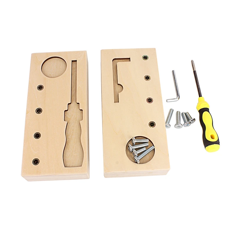 

Montessori Baby Toy Screw Bolts Sets Screwdriver Practical Life Material Educational Toy For Toddlers Tools Toy Sensory Material