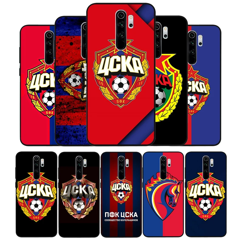 PFC ЦСКА Черный силиконовый чехол для мобильного телефона Redmi note 9 8 7 Pro S 8T 7A крышка