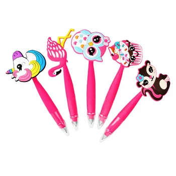 

1 pc Lovely Ballpoint Pen Soft Durable Cartoon Colorful Stationery for School Daily Use