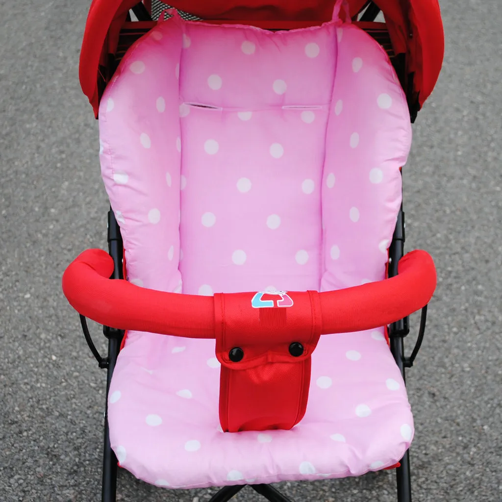 Детский толстый коврик для коляски чехол в горошек подушка сиденья хлопковая