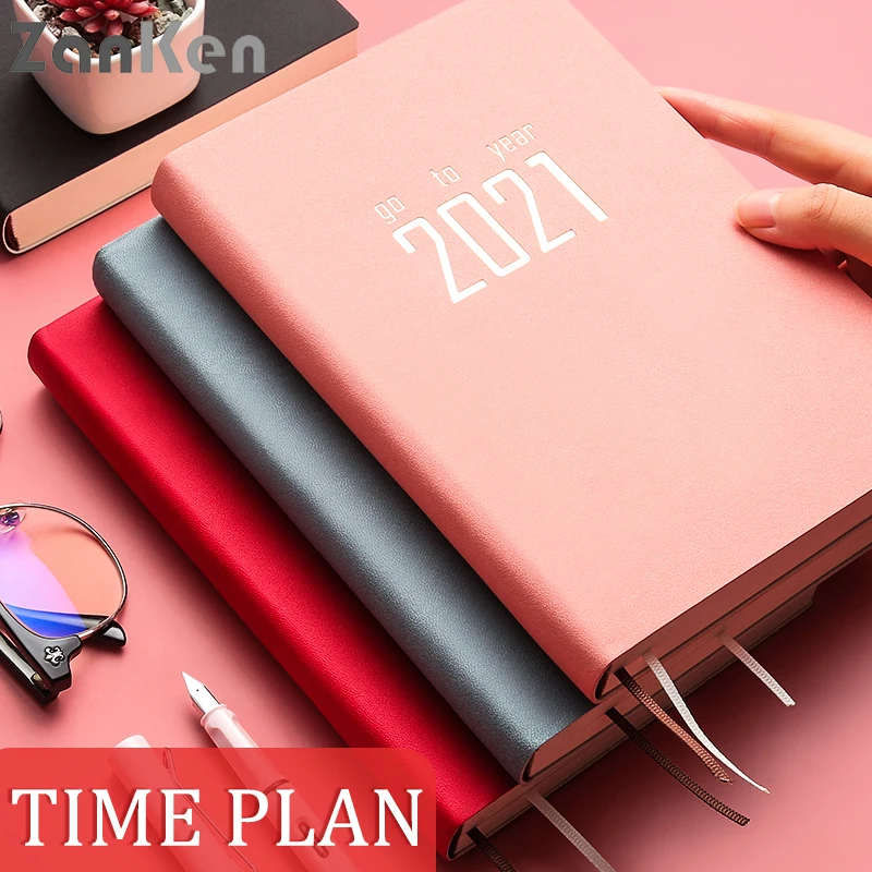 

Zanken 2021 schedule book 365 days customized daily weekly time management self-discipline punch card A5 record manual
