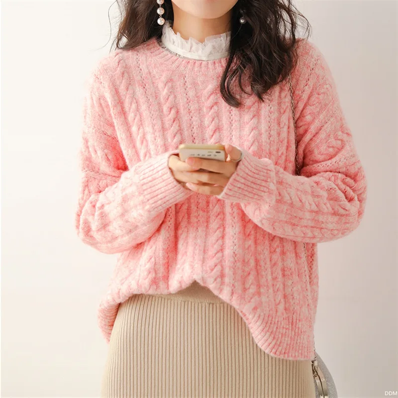 Зимние сапоги для девушек и женщин вязаный свитер с длинными рукавами принтом