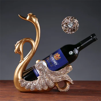 Présentoir porte-bouteille cygne