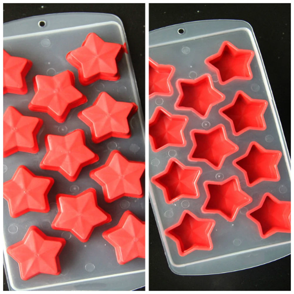 Лидер продаж силиконовый фруктовый Звезда Форма для льда набор для выпечки с шоколадом лоток контейнер для хранения