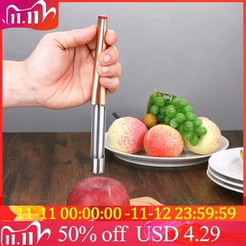 

ORZ Rose Gold Kitchen Utensils Gadgets Metal Garlic press Apple core Soup Spoon Colander Turner Tableware Storage Wire Bucket
