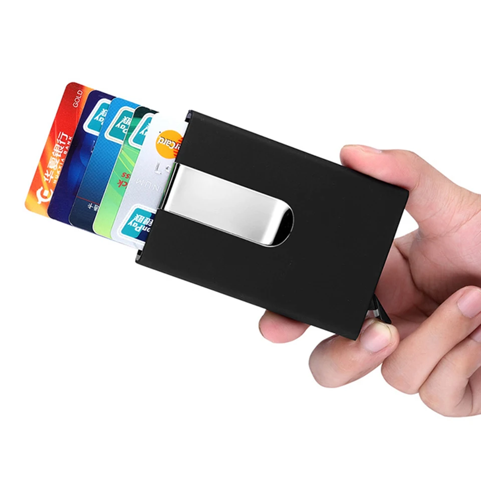 Oswego держатель для кредитных карт RFID Алюминиевый Чехол для визиток ID для женщин держатель для карт автоматический тонкий кошелек с отделами для карт