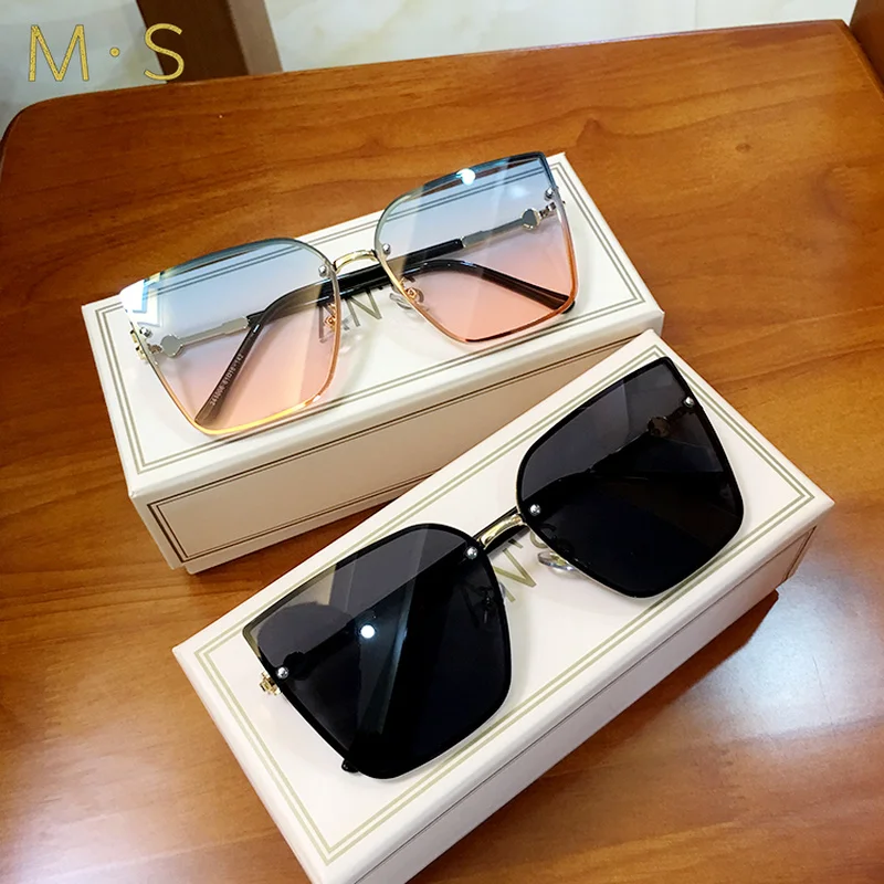 MS vintage sunglasses womens sunglasses luxury cat eye sunglasses oversized Female sunglasses