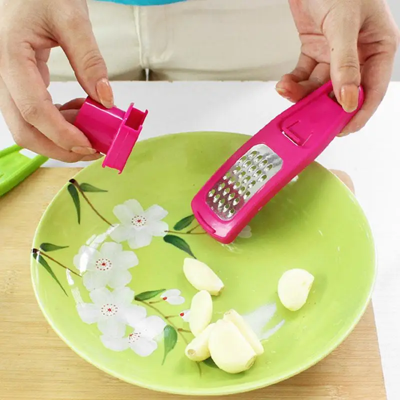 

1PC Stainless Steel PP Garlic Presses Ginger Cutter Grinder Color Tool Kitchen Candy Plastic Kitchen Grater Accessories Gri U8L9