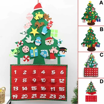 

1PCS Christmas Tree Calendar Decorations Home Wall Stickers Christmas DIY Stickers For Child Christmas Tree Shape Wall Decor