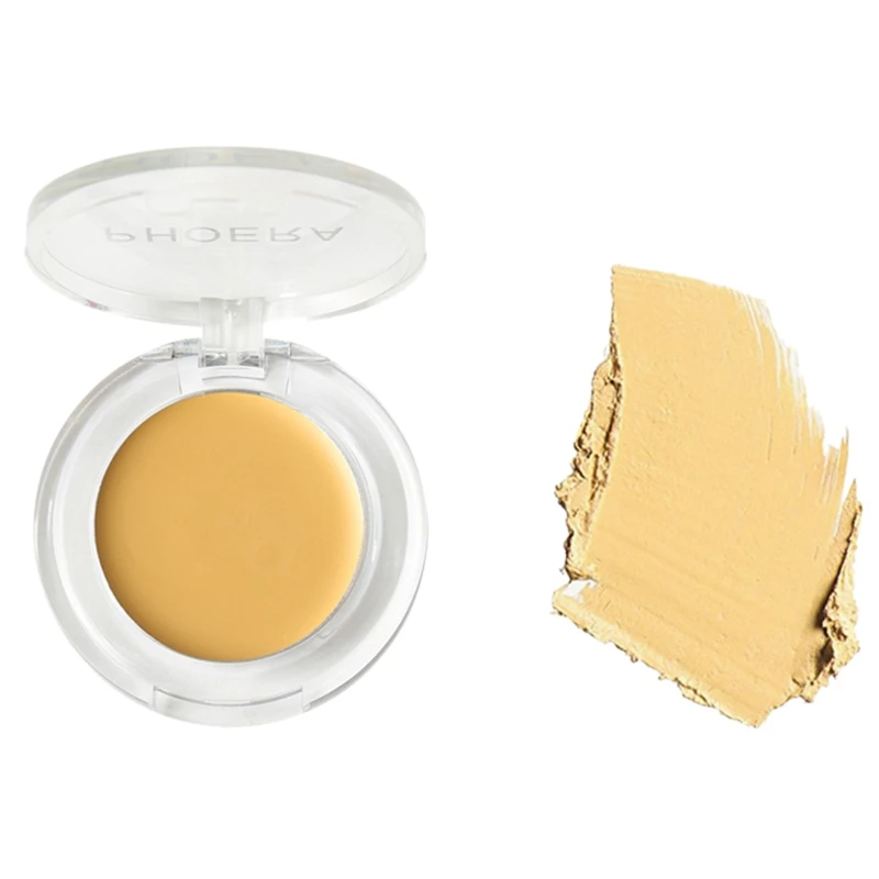 

Phoera Natural Mineral Whitening Facial Concealer Cover Pore Wrinkle Brighten Moisturizer Face Foundation Makeup Tslm1 #Yellow