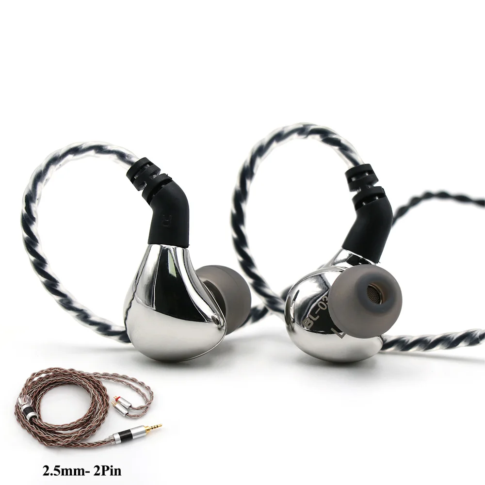 A with C8 2.5mm BLON BL-03 BL03 10 мм углеродные нанотрубки диафрагмы Динамический HIFI наушники опционально Tripowin C8 0,78 2Pin съемный кабель - Цвет: A with C8 2.5mm