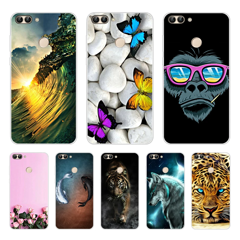 2 шт. чехол для Huawei Enjoy 7s мягкая задняя крышка с милым мультяшным рисунком Enjoy7s