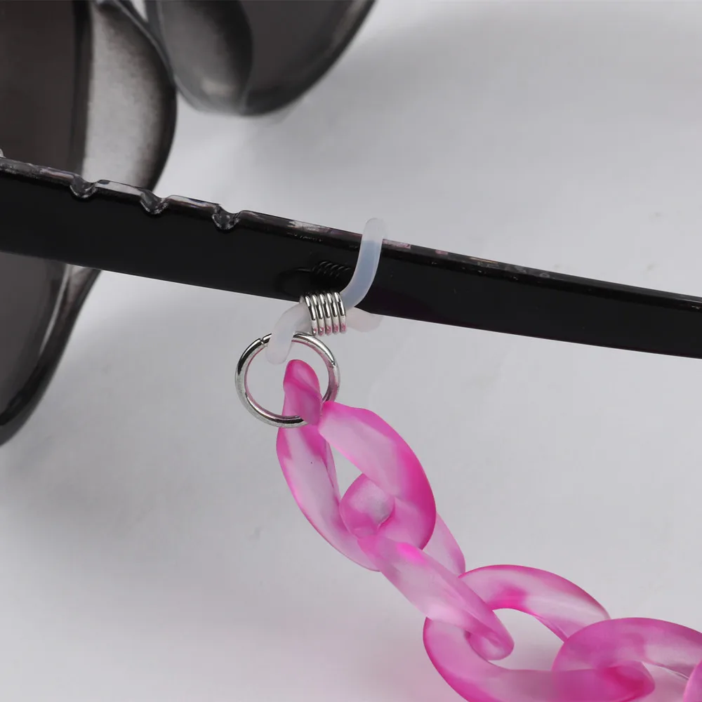Fashion Matte Acrylic Glasses Chain Women Holder Cord Reading Sunglasses Chain Largands Eyeglasses Hanging Neck Chain Strap Rope 3