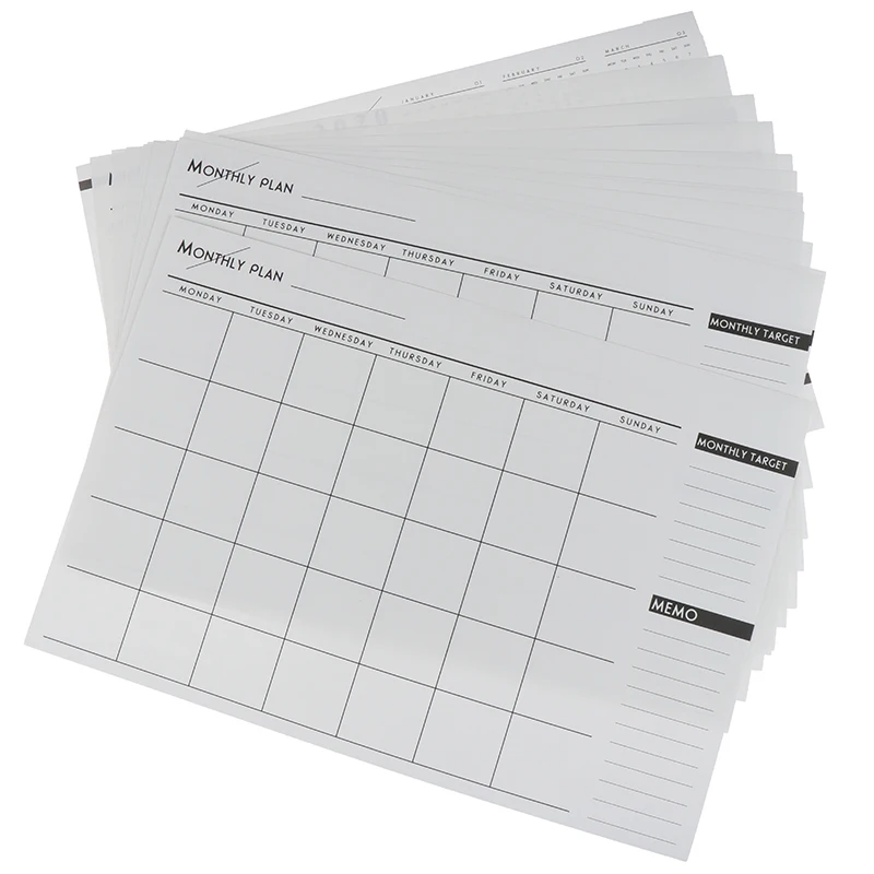 

1pc Calendar Monthly Planner Months Diary Notebook Personal Agenda Planner Organizer Business Office Stationer 28.5*42cm