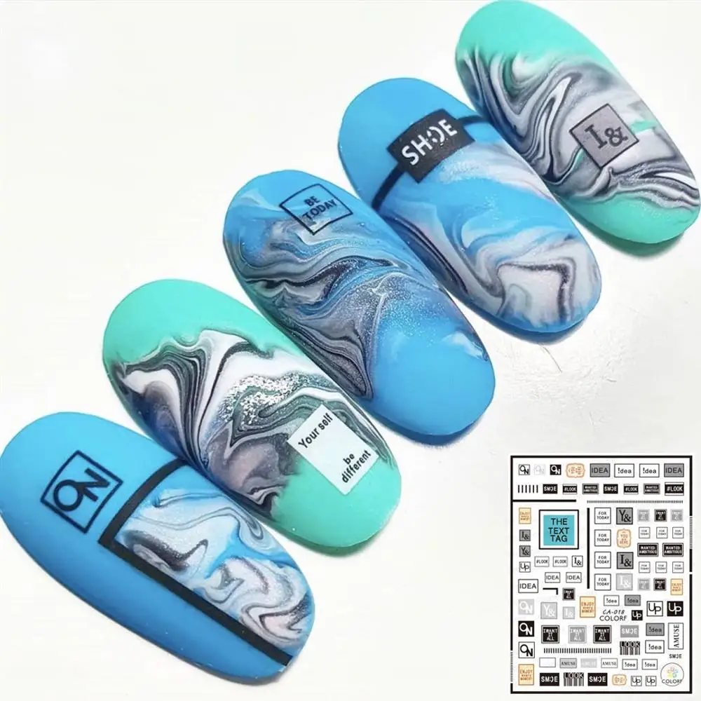 3D наклейки для дизайна ногтей CA-17-18 стикеры 3d на ногти NAIL ART Наклейки шаблон