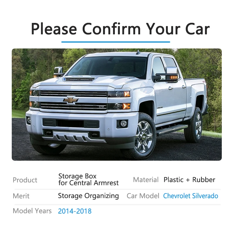 Для Chevrolet Silverado 3rd Gen Chevy~ подлокотника коробка для хранения, органайзер для автомобиля аксессуары