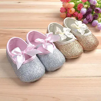 

2020 Hot Soft Sole Princess Baby Girl Shoes Anti-slip Bow-knot Cotton Toddler Infant Newborn Prewalker