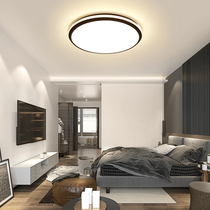 Новейший современный светодиодный потолочный светильник для гостиной Потолочные светильники высокой мощности более яркости 5 см тонкий 220 В