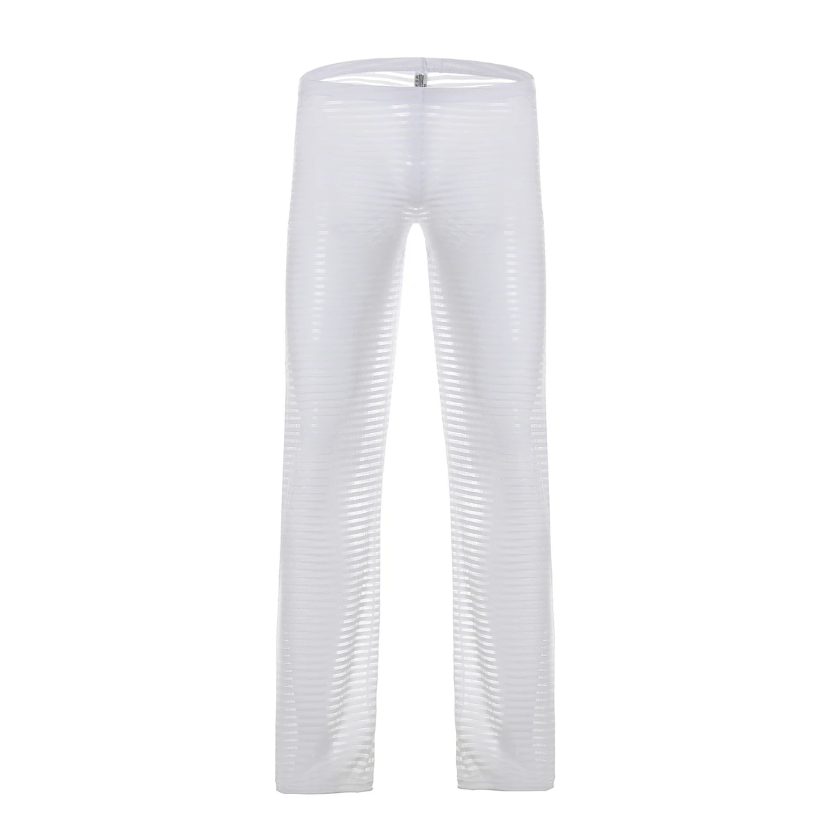 White Pant 2 шт./компл. прозрачные свободные Повседневные длинные брюки сетки Для мужчин нижнее белье сексуальное Для мужчин нижнее белье топы зауженного кроя с пижамные костюмы - Цвет: White Pant