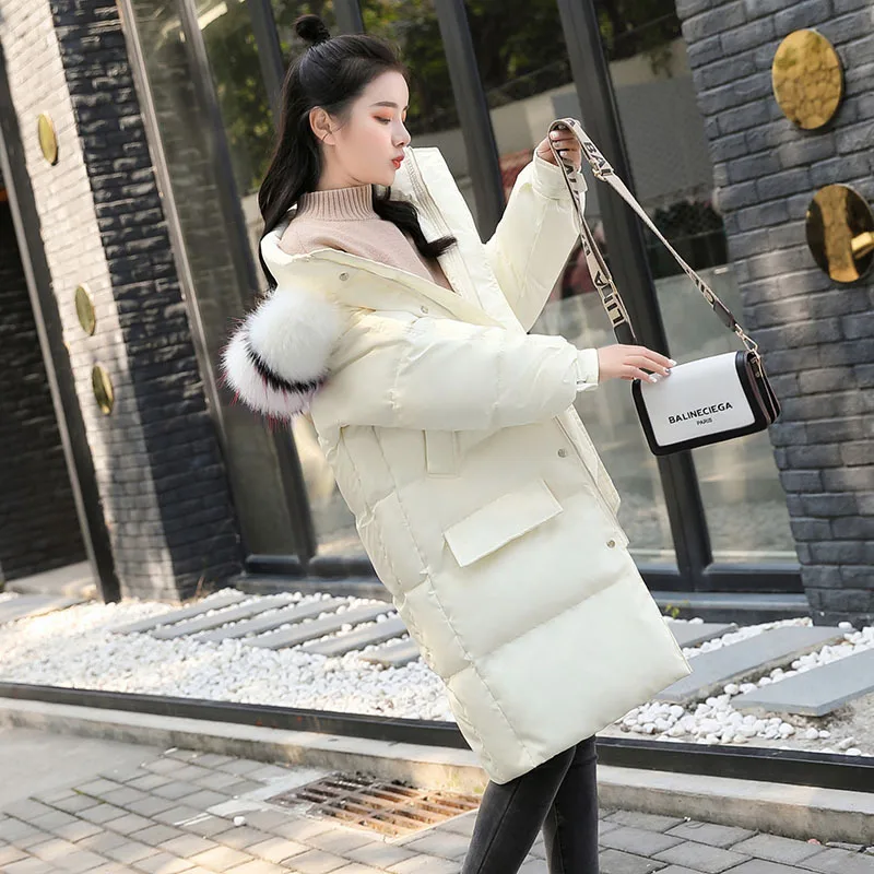 

Cotton-padded Clothes/Cotton Coat 2018 Winter Comfortable Thick Warm Fashion Simple Versatile Long Sleeve Women's Long